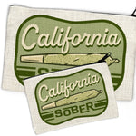 California Sober Marijuana Accessory Pouch - Fun Zipper Pouch in 2 Sizes for Essentials - Zipper Pouches - Two Little Fruits - Two Little Fruits