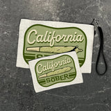 California Sober Marijuana Accessory illustrated zipper pouch by Two Little Fruits