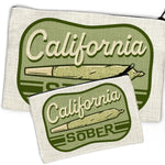 California Sober Marijuana Accessory Pouch - Fun Zipper Pouch in 2 Sizes for Essentials - Zipper Pouches - Two Little Fruits - Two Little Fruits