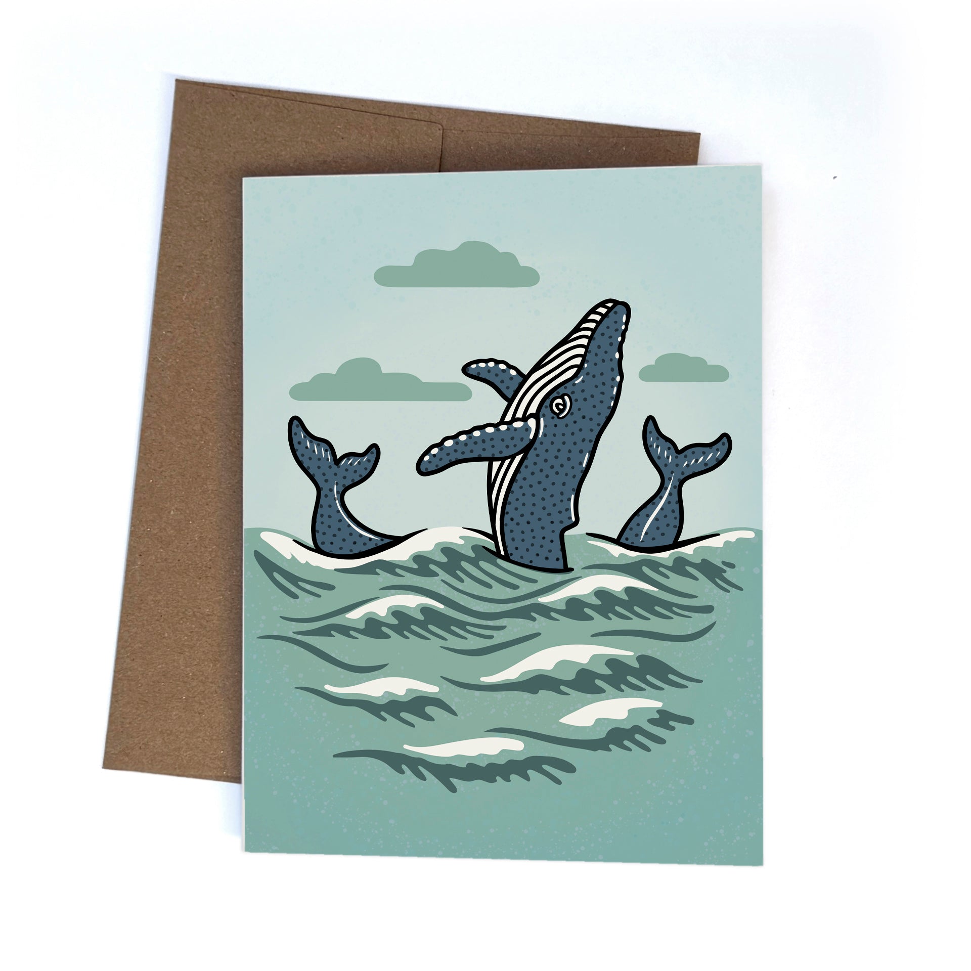 Humpback CARD hand-illustrated by Two Little Fruits