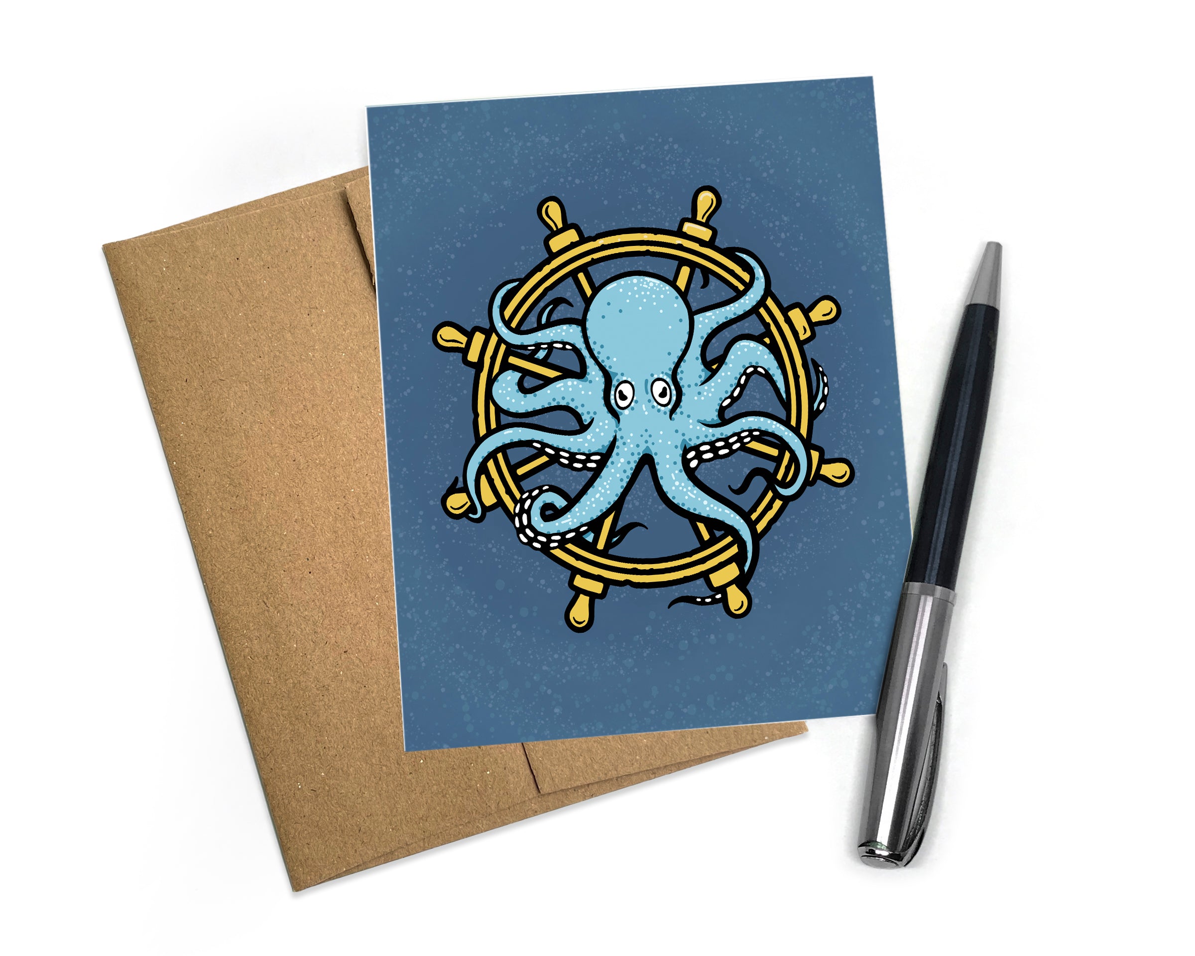 Octo CARD hand-illustrated by Two Little Fruits