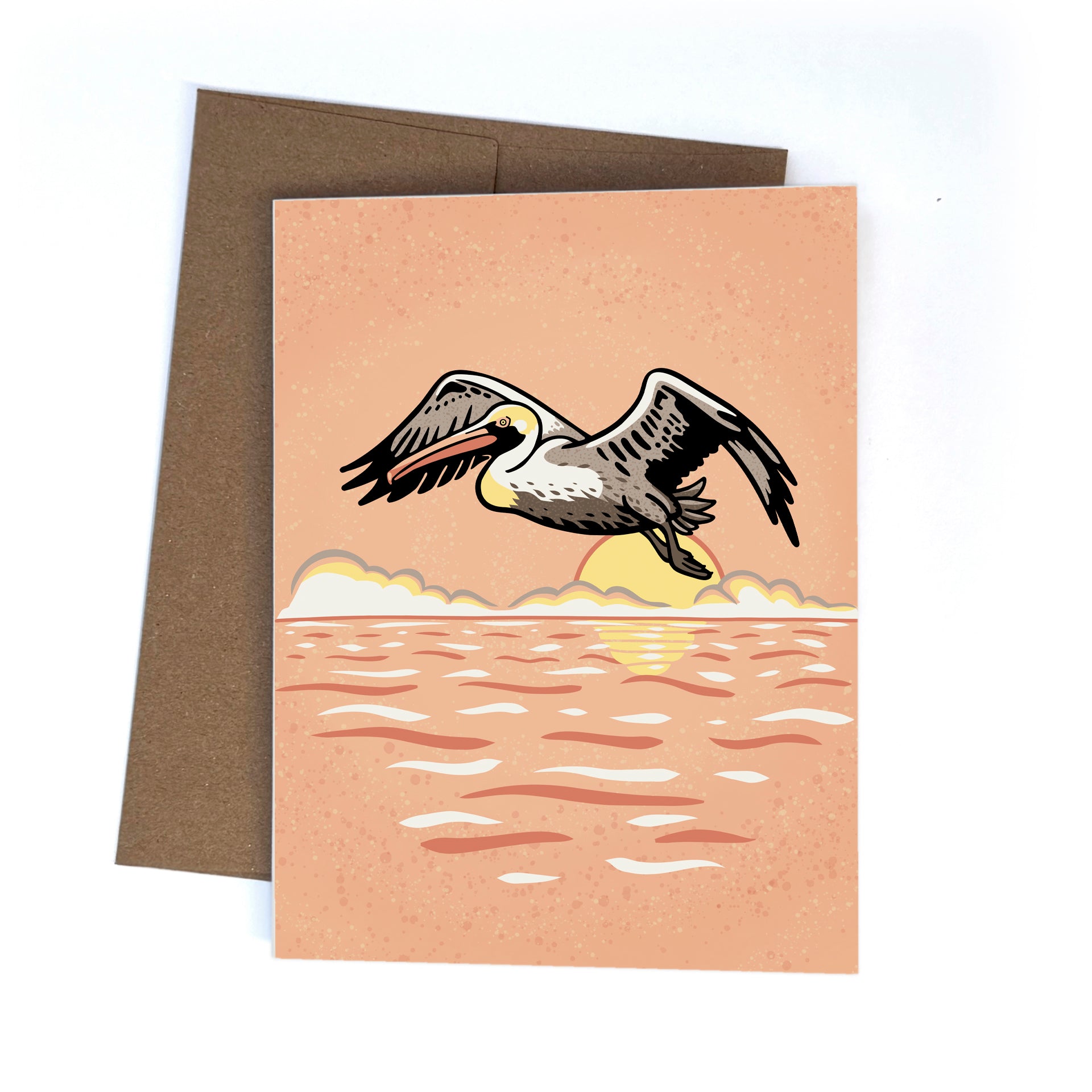 Pelican CARD hand-illustrated by Two Little Fruits