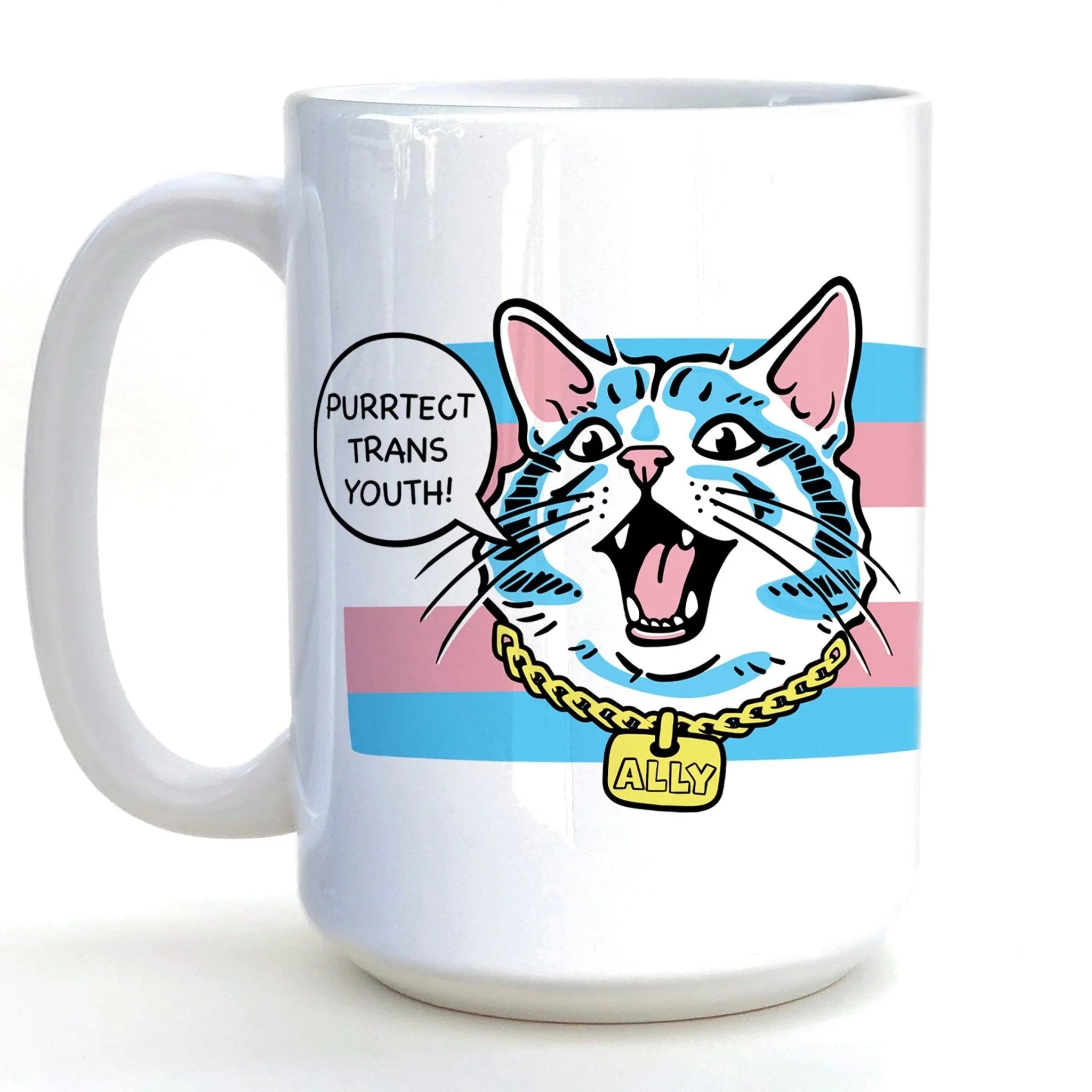 Trans Youth Support illustrated mug by Two Little Fruits