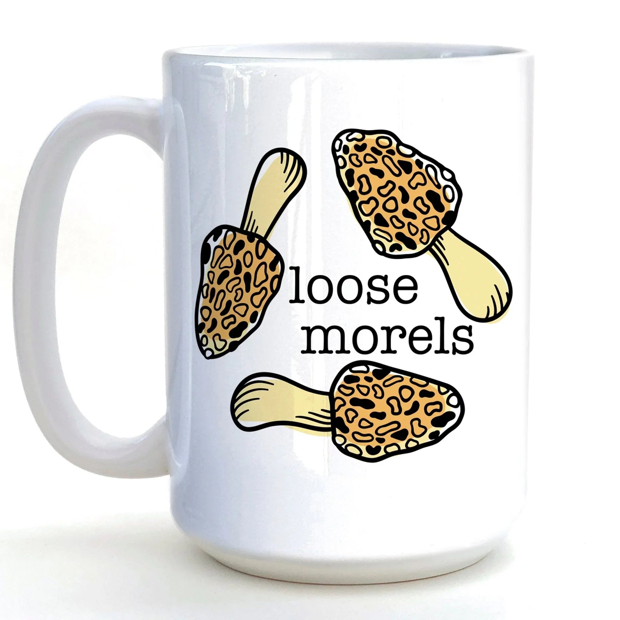 Loose Morels Mushroom illustrated mug by Two Little Fruits