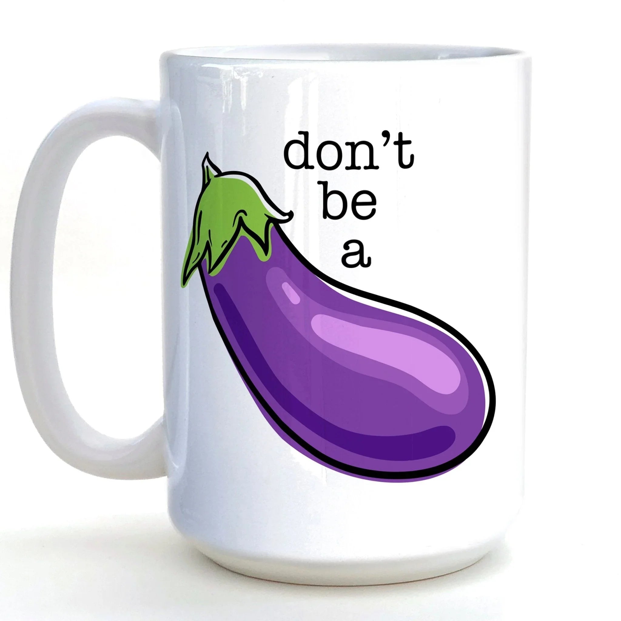 Mugs Eggplant illustrated mug by Two Little Fruits