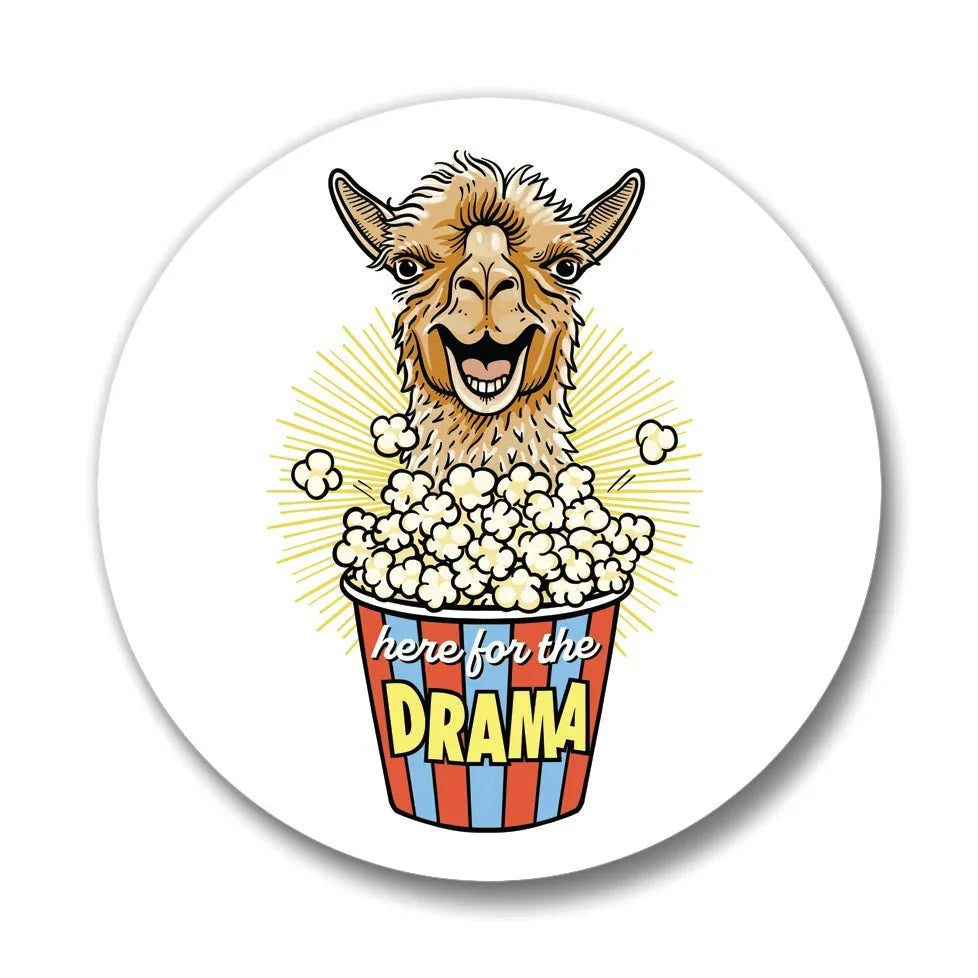 Drama Llama Colorful Drink Coasters – Fun 4" Ceramic Protectors for Your Table - Coasters - Two Little Fruits - Two Little Fruits