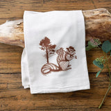 Adorable Squirrel Tea Towel – 100Cotton, Eco - Friendly, Handmade in USA, Perfect Gift - Tea Towels - Two Little Fruits - Two Little Fruits