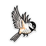 Chickadee Bird Sticker - Durable, Waterproof Vinyl Nature Art for Bird Lovers - Sticker - Two Little Fruits - Two Little Fruits