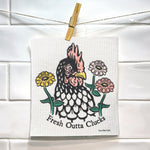 Chicken Swedish Dishcloth Gift - Eco - Friendly, Biodegradable & Durable Cleaning Tool - Swedish Dish Cloth - Two Little Fruits - Two Little Fruits