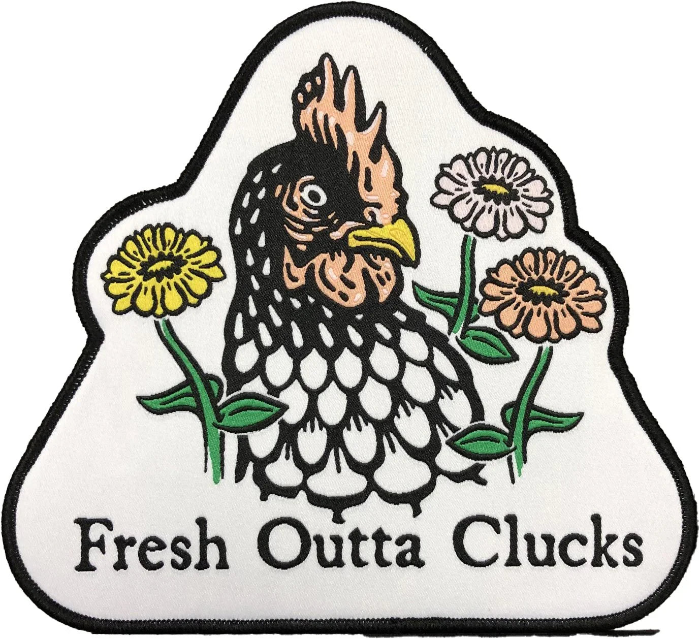 Chicken Woven Patch | Durable Iron - On Embroidered Patch for Jackets & Bags - Patch - Two Little Fruits - Two Little Fruits