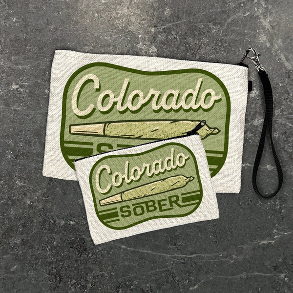 Colorado - Cannabis Themed Pouch - Fun Zipper Pouch for Accessories & Essentials, 2 Sizes - Zipper Pouches - Two Little Fruits - Two Little Fruits