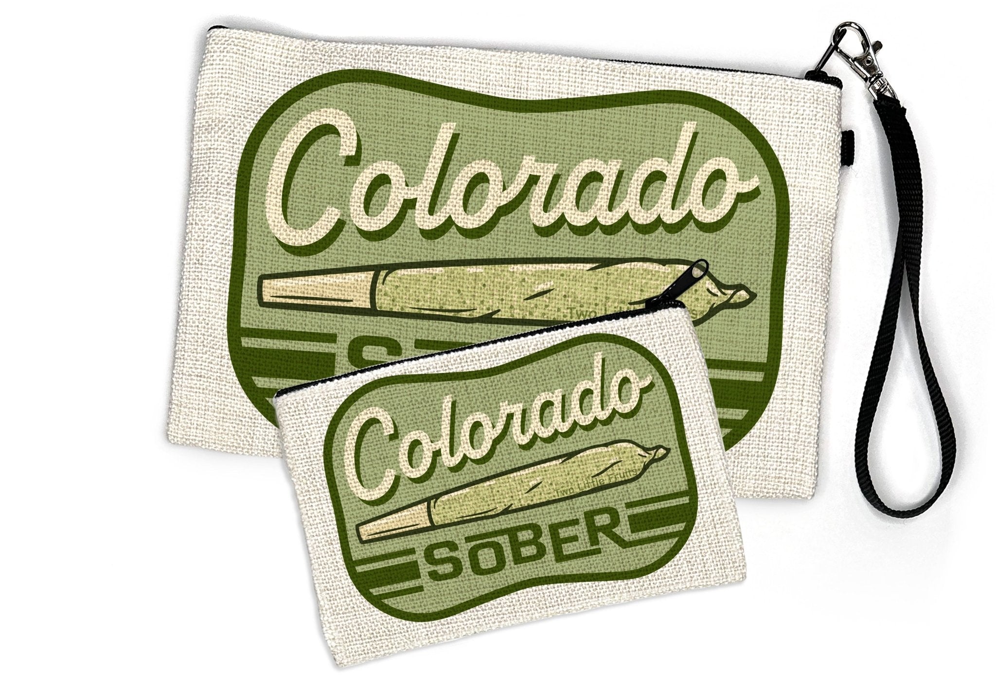 Colorado - Cannabis Themed Pouch - Fun Zipper Pouch for Accessories & Essentials, 2 Sizes - Zipper Pouches - Two Little Fruits - Two Little Fruits