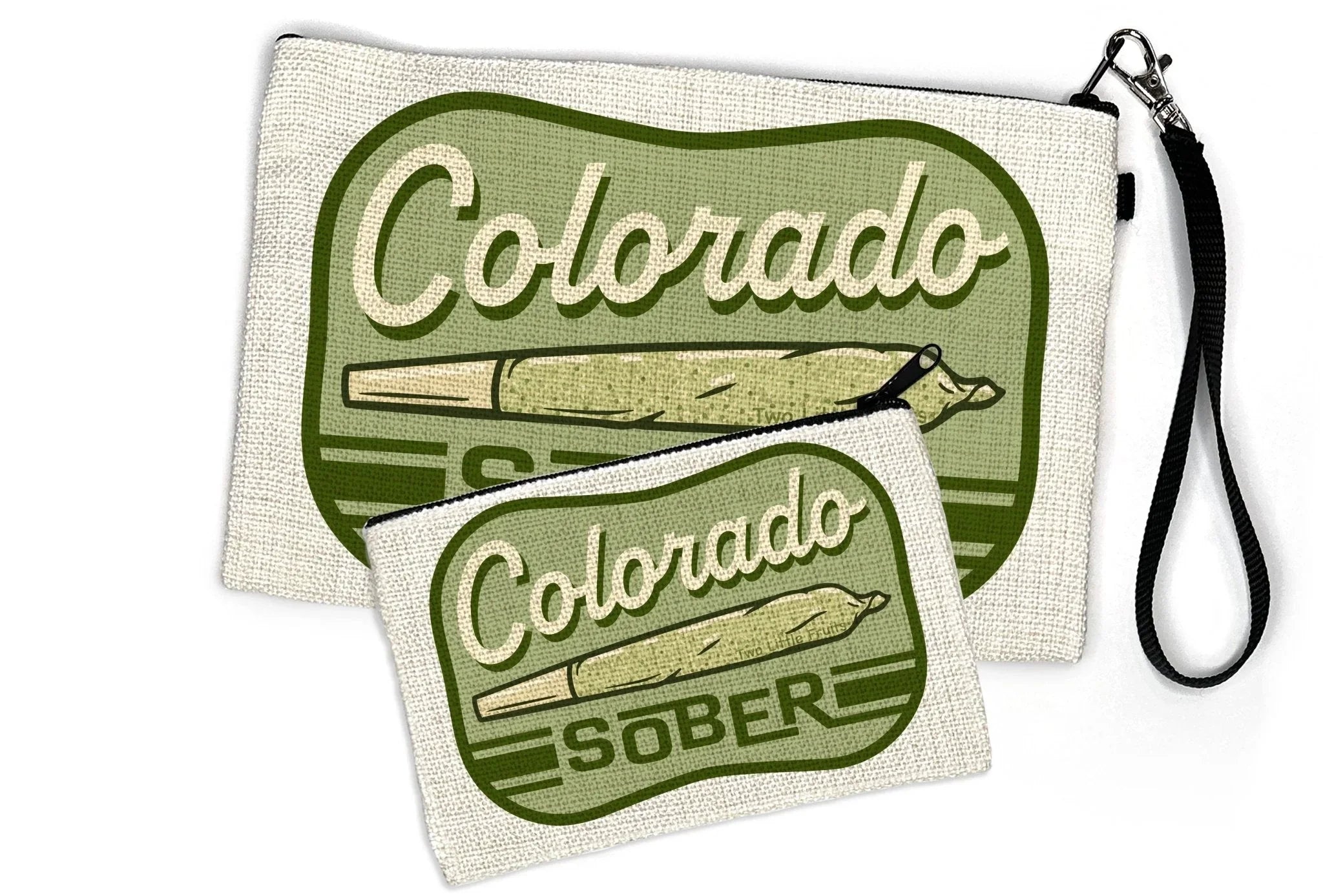 Colorado - Cannabis Themed Pouch - Fun Zipper Pouch for Accessories & Essentials, 2 Sizes - Zipper Pouches - Two Little Fruits - Two Little Fruits
