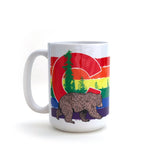 Colorado Rainbow Gay Pride Mug - 15 Oz Ceramic with Unique Bear Design, Dishwasher Safe - Mug - Two Little Fruits - Two Little Fruits