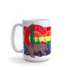 Colorado Rainbow Gay Pride Mug - 15 Oz Ceramic with Unique Bear Design, Dishwasher Safe - Mug - Two Little Fruits - Two Little Fruits