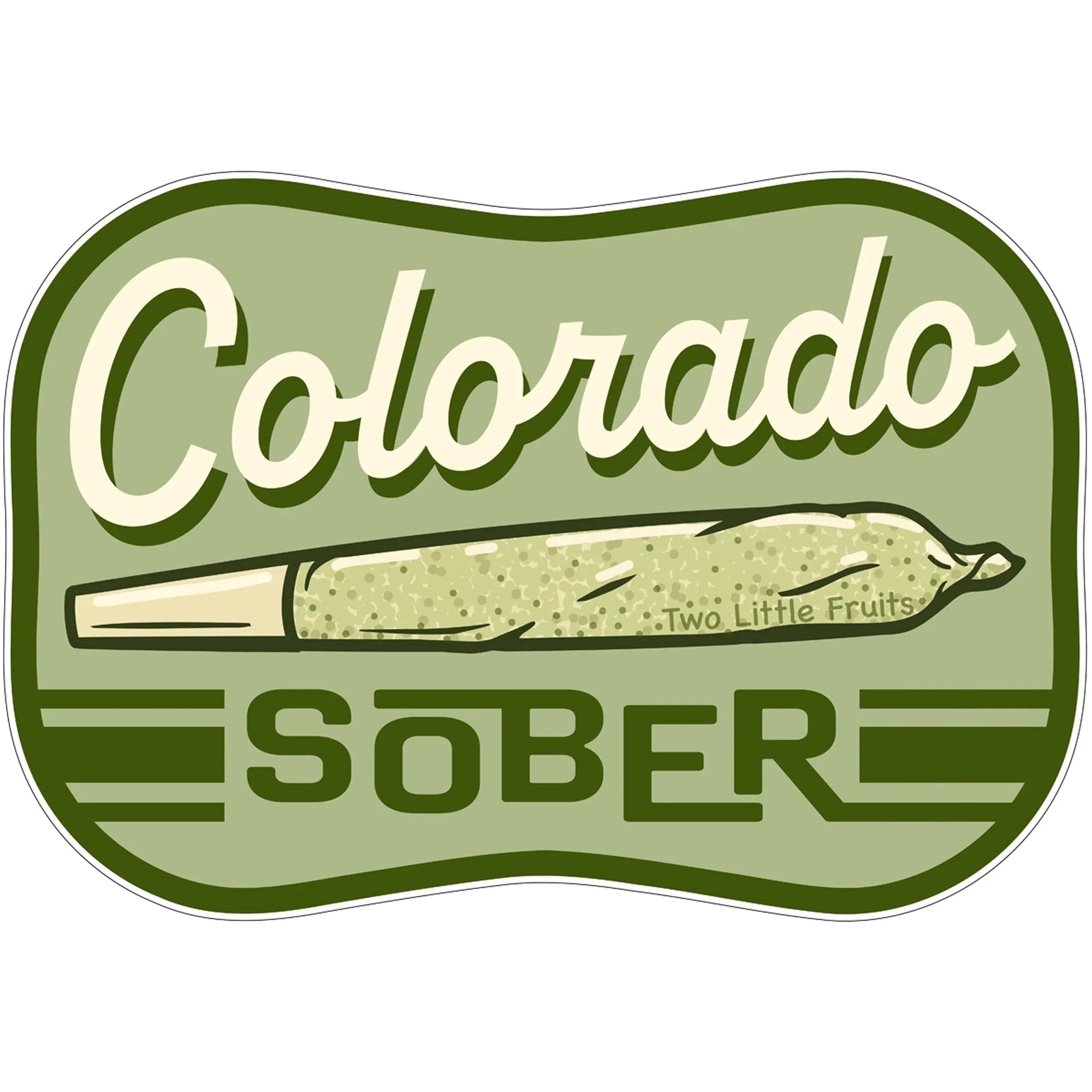 Colorado Sober illustrated vinyl sticker by Two Little Fruits