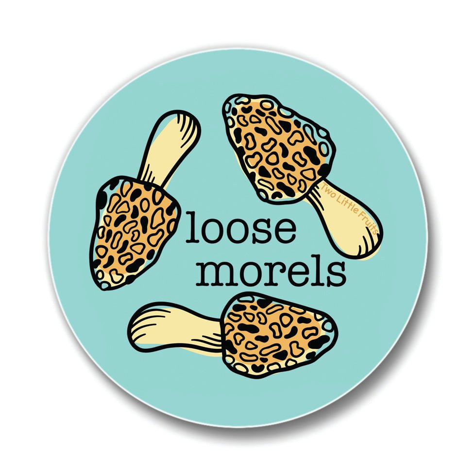 Colorful 4" Morel Mushroom Coaster - Stylish Ceramic Drink Coaster with Cork Backing - Coasters - Two Little Fruits - Two Little Fruits