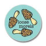 Colorful 4" Morel Mushroom Coaster - Stylish Ceramic Drink Coaster with Cork Backing - Coasters - Two Little Fruits - Two Little Fruits