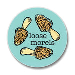 Colorful 4" Morel Mushroom Coaster - Stylish Ceramic Drink Coaster with Cork Backing - Coasters - Two Little Fruits - Two Little Fruits