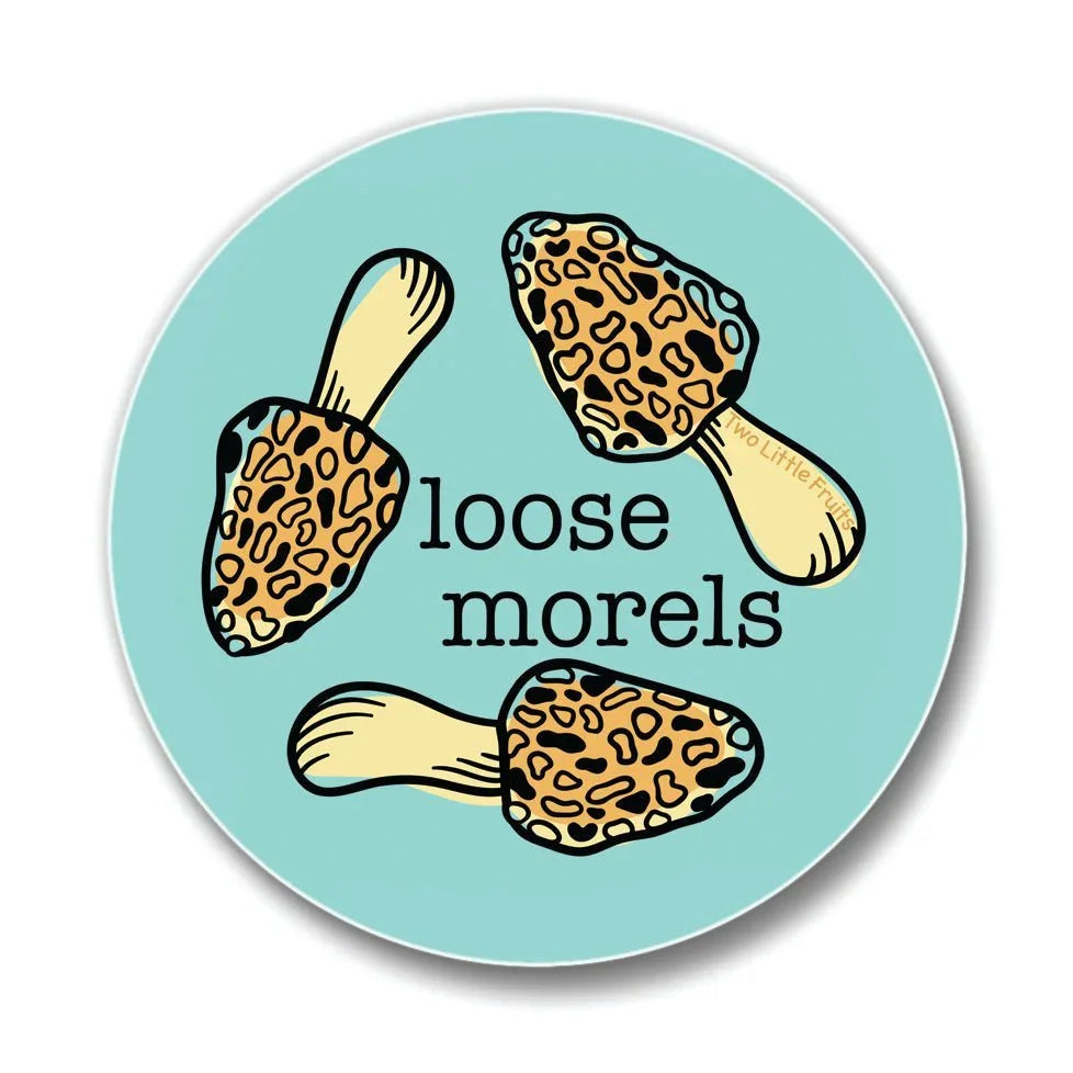 Colorful 4" Morel Mushroom Coaster - Stylish Ceramic Drink Coaster with Cork Backing - Coasters - Two Little Fruits - Two Little Fruits