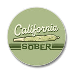 Colorful California Sober Cannabis Drink Coaster Set – 4" Home Decor Coasters for Any Occasion - Coasters - Two Little Fruits - Two Little Fruits