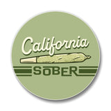 Colorful California Sober Cannabis Drink Coaster Set – 4" Home Decor Coasters for Any Occasion - Coasters - Two Little Fruits - Two Little Fruits