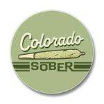 Colorful COLORADO 4 - Inch Ceramic Cannabis Drink Coaster - Durable Design with Cork Backing - Coasters - Two Little Fruits - Two Little Fruits