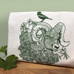 Cotton Tea Towel Set - Bighorn Ram & Grizzly Bear Designs, Eco - Friendly, 100Cotton, Made in USA - Tea Towels - Two Little Fruits - Two Little Fruits
