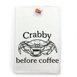 Crab Themed Dish Towel - Eco - Friendly Cotton Tea Towel, Hand Screen Printed, Lint - Free - Tea Towels - Two Little Fruits - Two Little Fruits