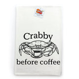 Crab Themed Dish Towel - Eco - Friendly Cotton Tea Towel, Hand Screen Printed, Lint - Free - Tea Towels - Two Little Fruits - Two Little Fruits