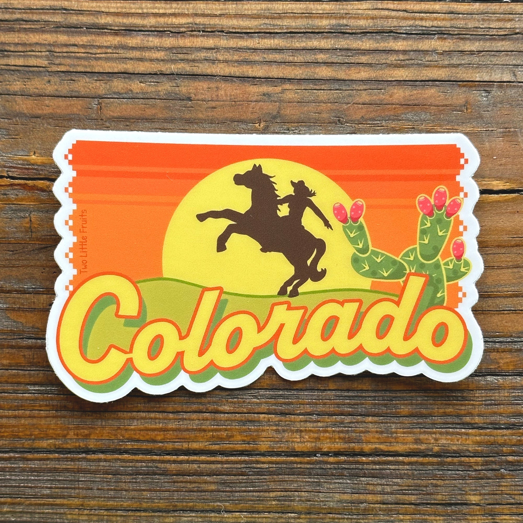 Cute Colorado Cowgirl Stickers - Durable, Waterproof Vinyl, 3 - 4 Inch Sticker for Laptops - Sticker - Two Little Fruits - Two Little Fruits