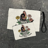 Cosmetic Bag - Fresh Outta Clucks Chicken illustrated zipper pouch by Two Little Fruits