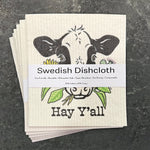 Cute Cow Kitchen Towel - Eco - Friendly, Biodegradable Swedish Dishcloth, 6.5 x 8 Inches - Swedish Dish Cloth - Two Little Fruits - Two Little Fruits
