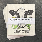 Cute Cow Kitchen Towel - Eco - Friendly, Biodegradable Swedish Dishcloth, 6.5 x 8 Inches - Swedish Dish Cloth - Two Little Fruits - Two Little Fruits