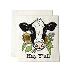 Cow illustrated swedish dishcloth by Two Little Fruits