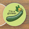 Cute Garden Coasters – Colorful 4” Ceramic Drink Coaster with Cork Backing - Coasters - Two Little Fruits - Two Little Fruits