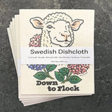 Cute Lamb Swedish Dishcloth Eco Friendly - Biodegradable, Reusable, 70Cellulose, 30Cotton - Swedish Dish Cloth - Two Little Fruits - Two Little Fruits