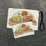 Mushroom Small Travel illustrated zipper pouch by Two Little Fruits