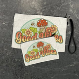 Mushroom Small Travel illustrated zipper pouch by Two Little Fruits