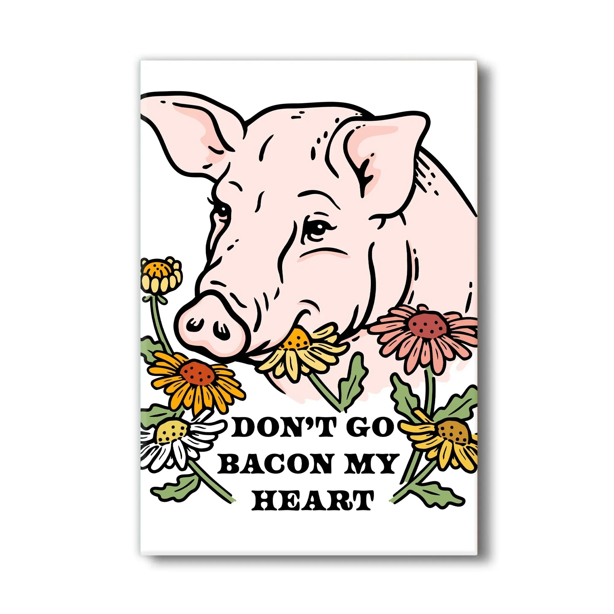 Pig illustrated fridge magnet by Two Little Fruits