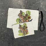 Rabbit illustrated zipper pouch by Two Little Fruits