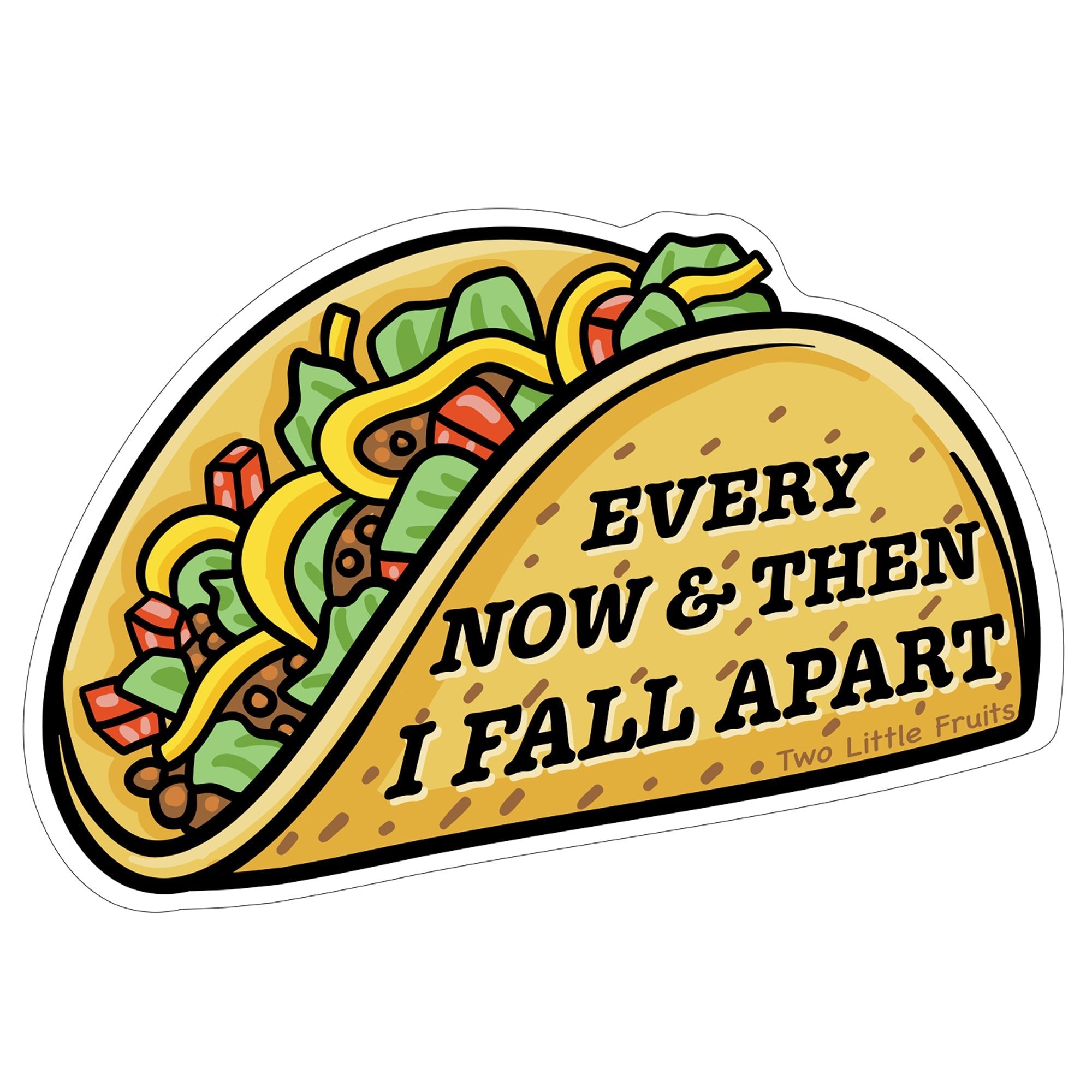 Cute Taco Sticker – 3" Waterproof Vinyl Decal for Laptops, Water Bottles & More - Sticker - Two Little Fruits - Two Little Fruits