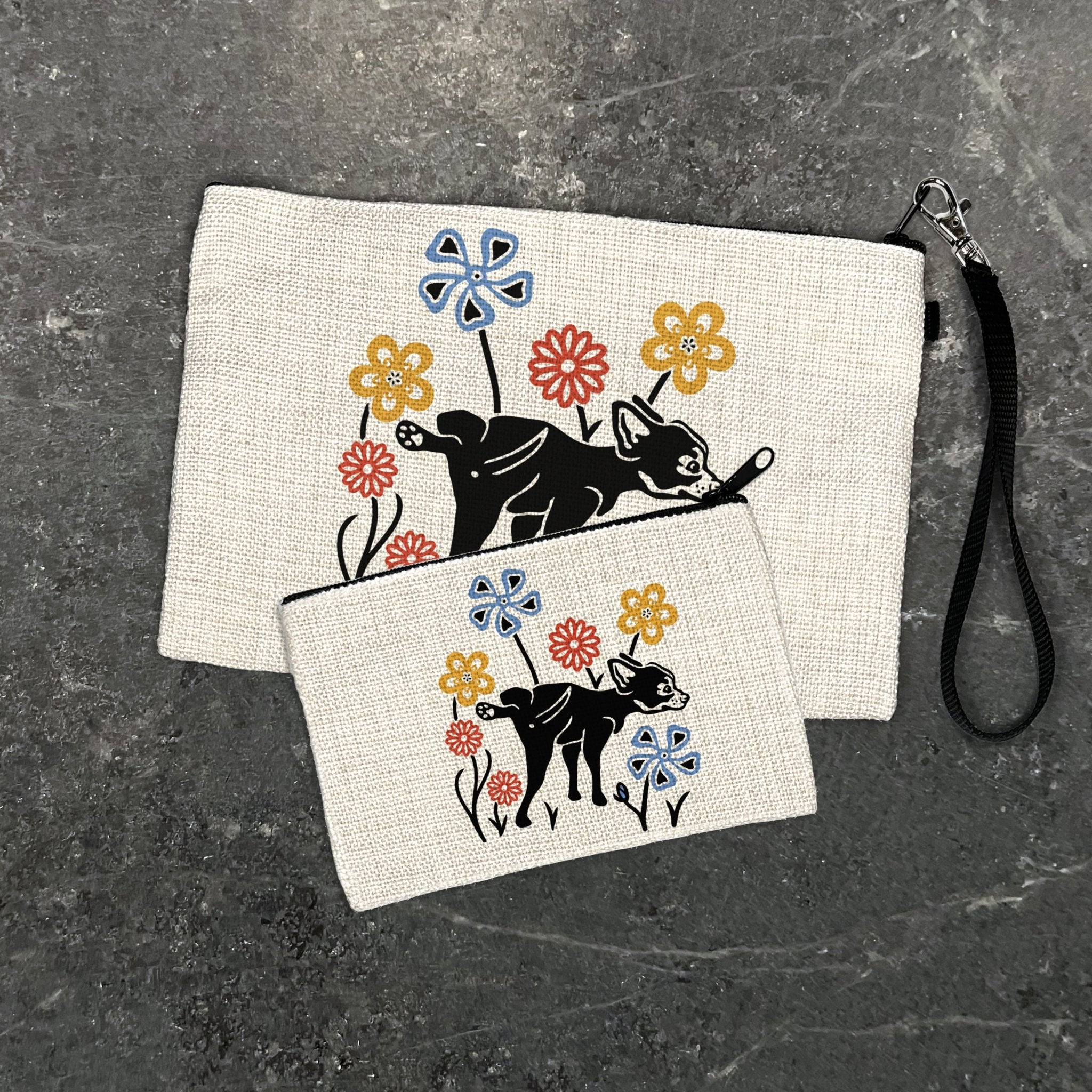 Cute Zipper Pouch for Dogs | Stylish Coin Purse, Cosmetic Bag & Pencil Case in 2 Sizes - Zipper Pouches - Two Little Fruits - Two Little Fruits