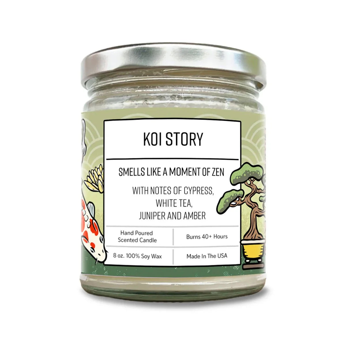 Koi Story hand-poured soy candle by Two Little Fruits