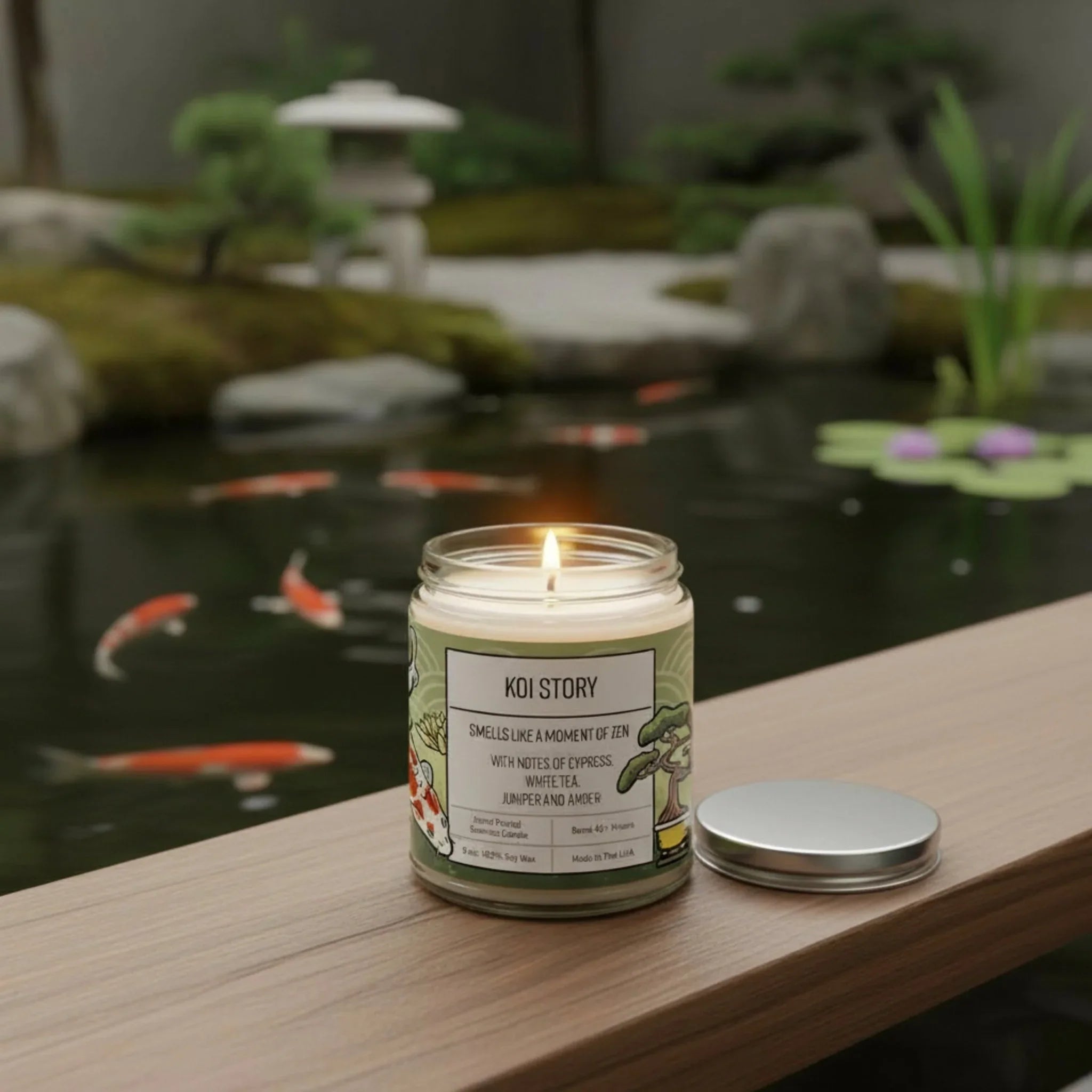 Cypress Scented Candle – Hand Poured Soy Wax Candle with Amber & Juniper - Soy Candles - Two Little Fruits - Two Little Fruits