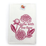 Dahlia illustrated tea towel by Two Little Fruits