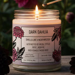 Dark Dahlia Citrus and Musk Scented Candle - Soy Candles - Two Little Fruits - Two Little Fruits