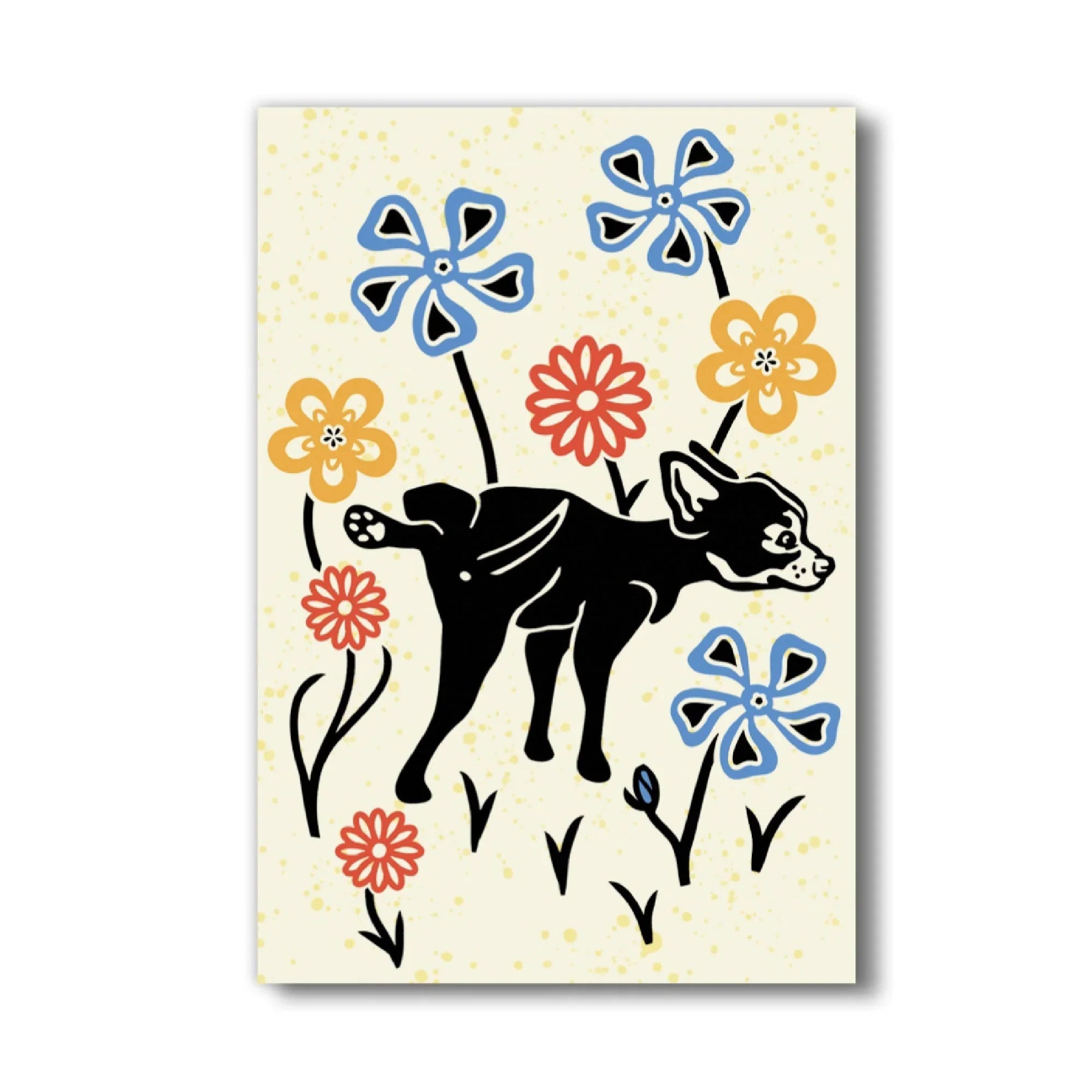 Dog illustrated fridge magnet by Two Little Fruits