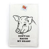 Don’t Go Bacon My Heart Cotton Tea Towel - Perfect Gifts for Bacon Lovers, 100% Soft Cotton - Tea Towels - Two Little Fruits - Two Little Fruits