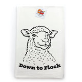 Down To Flock Lamb Print Kitchen Towel - Soft 100% Cotton - Tea Towels - Two Little Fruits - Two Little Fruits